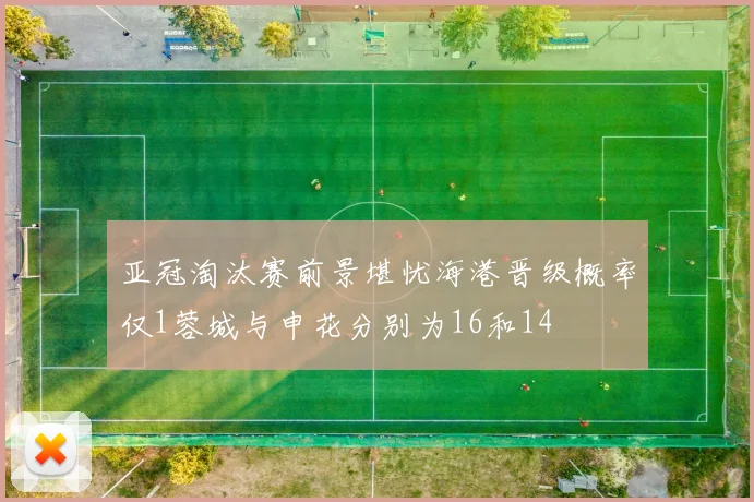 亚冠淘汰赛前景堪忧海港晋级概率仅1蓉城与申花分别为16和14